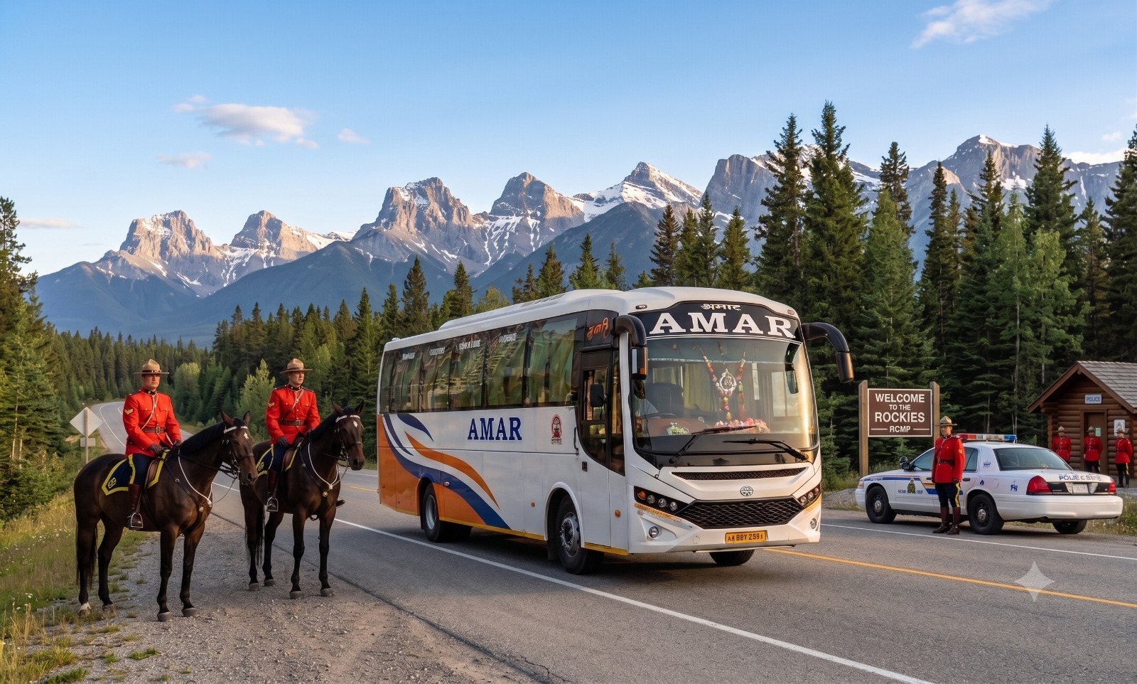 Premium coach travelling on a highway